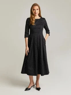 Andiata naisten mekko, JULITTA 3 DRESS Mustavalkoinen