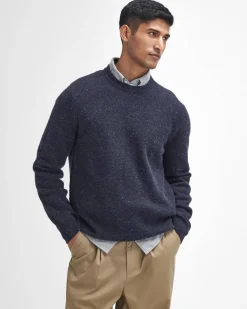 Barbour miesten neulepusero Tainsbury Crew Neck Sweater, tummansininen