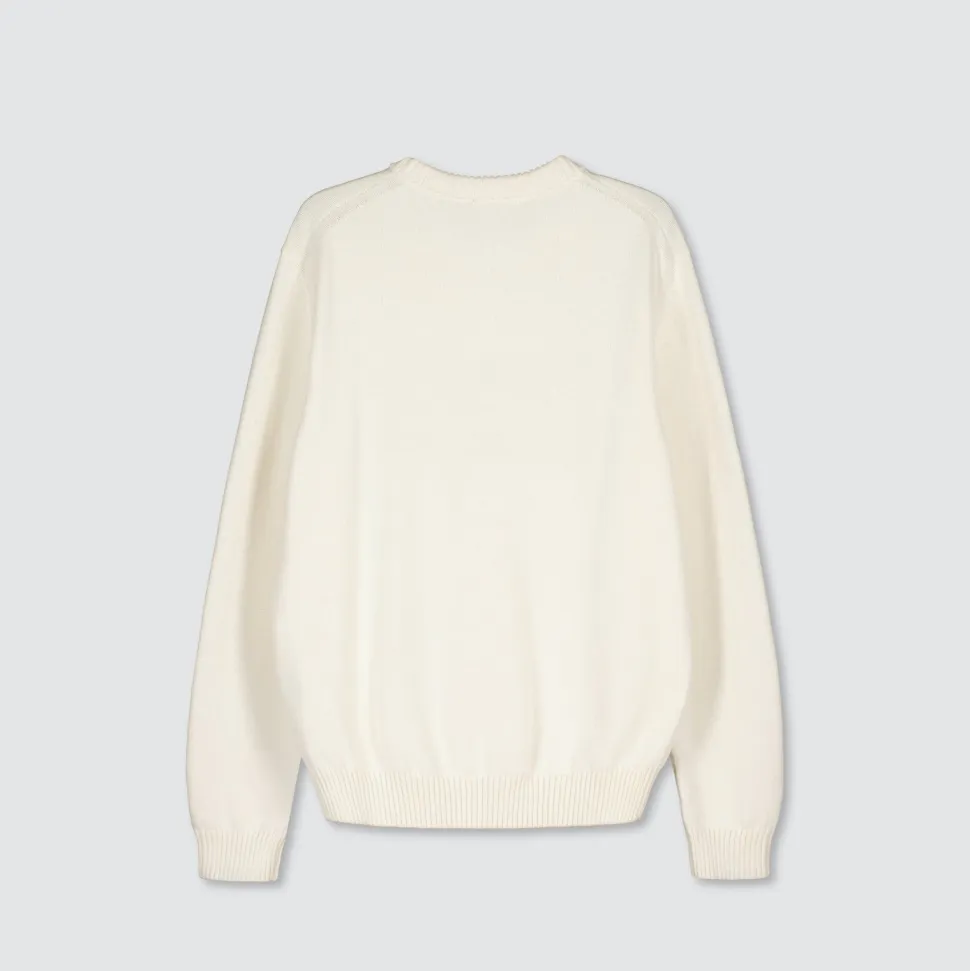 Billebeino miesten neulepaita, FLAG SWEATER Valkoinen