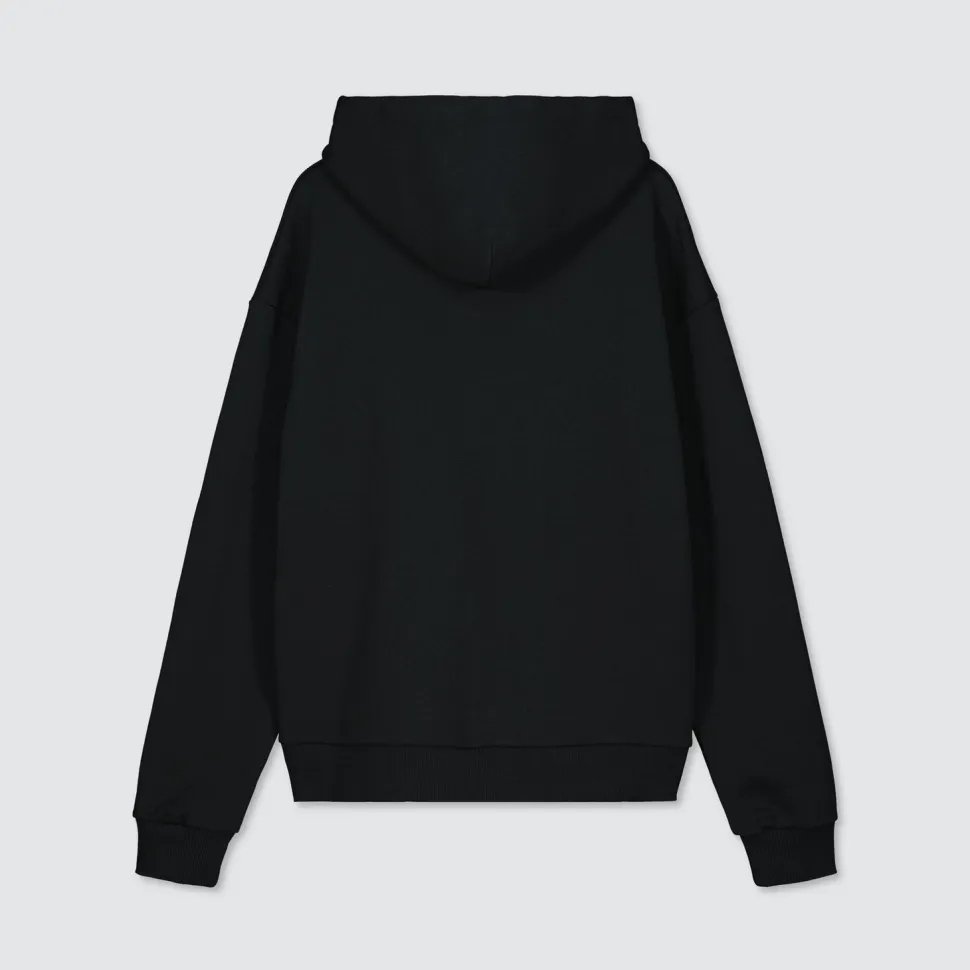 Billebeino unisex huppari, RED BRICK ZIP HOODIE Musta