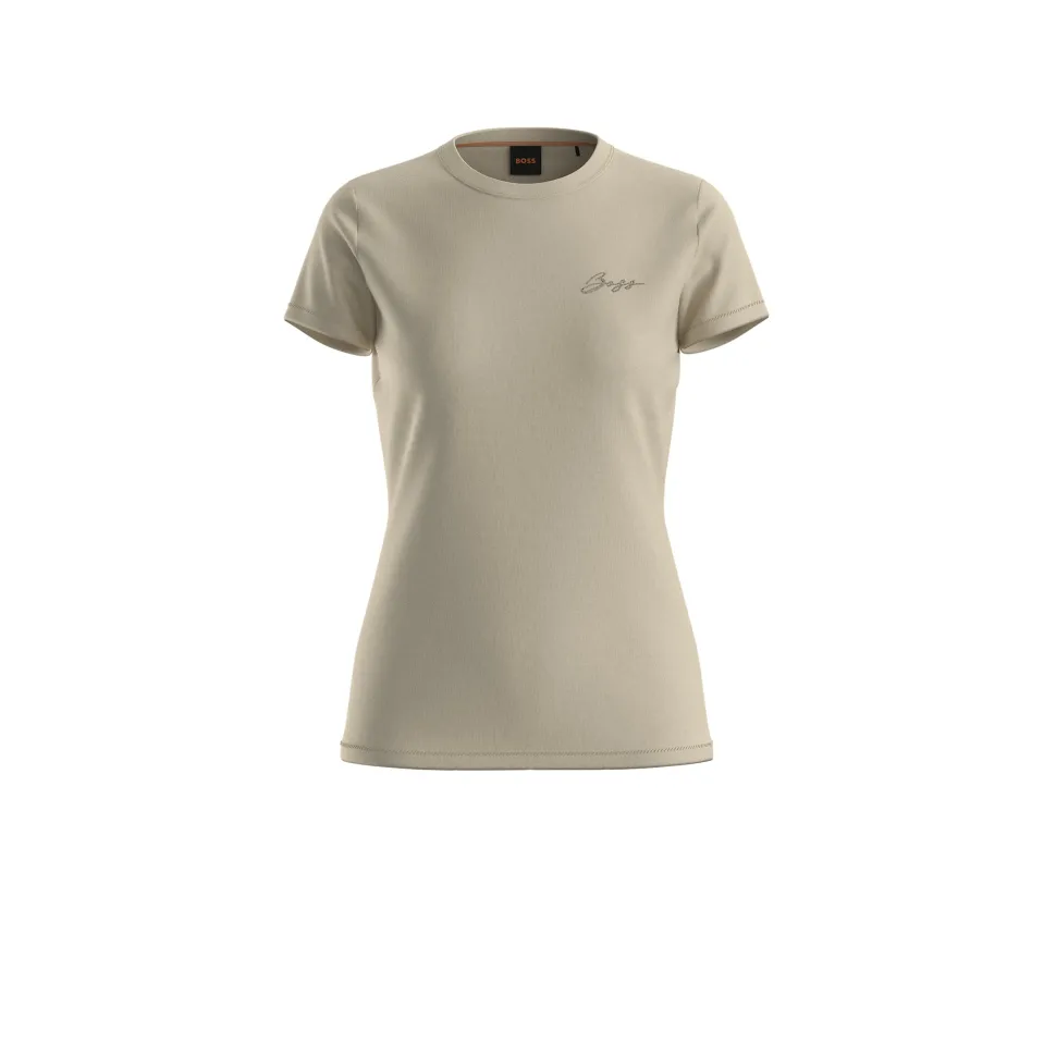 BOSS Orange naisten t-paita, ELOGA T-SHIRT Vaalea Beige
