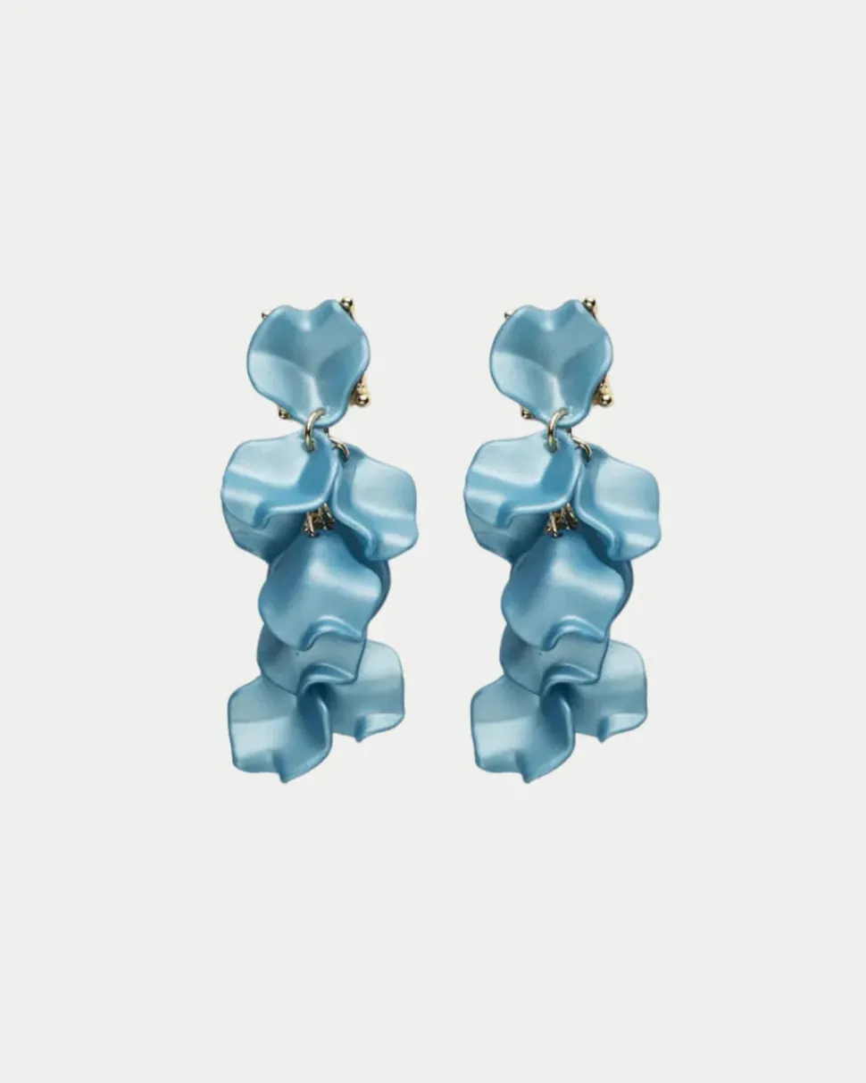 Bow 19 korvakorut Leaf Earring Mini, vaaleansininen