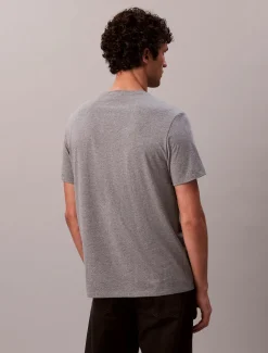 Calvin Klein Jeans miesten t-paita SS Badge 30S Jersey Classic Tee, harmaa
