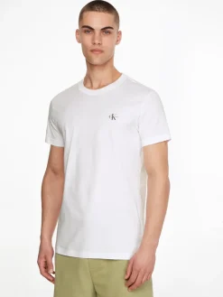 Calvin Klein Jeans Miesten T-paita MONOGRAM T-SHIRT Valkoinen