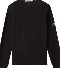 Calvin Klein Jeans Miesten Paita MONOGRAM WAFFLE LS TEE Musta