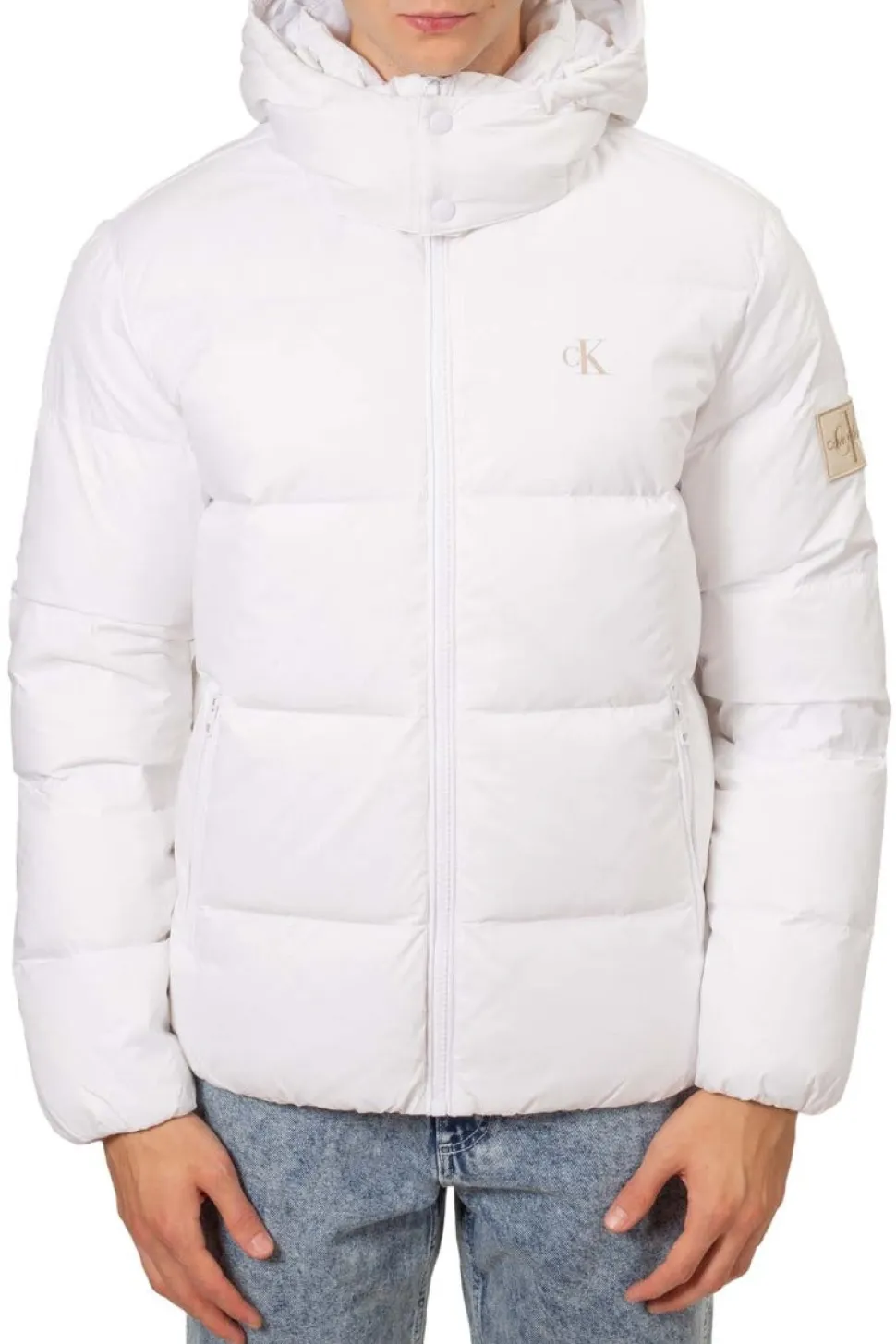 Calvin Klein Jeans Miesten Untuvatakki, K ESSENTIAL DOWN JACKET Valkoinen