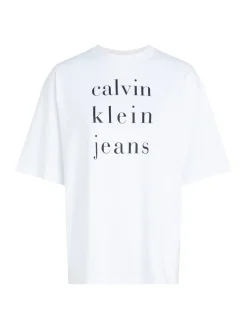 Calvin Klein Jeans naisten t-paita, SS CKJ LOGO TEE Valkoinen