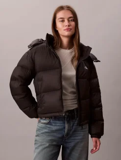 Calvin Klein Jeans naisten untuvatakki, ESSENTIAL MIDWEIGHT PUFFER JACKET Musta