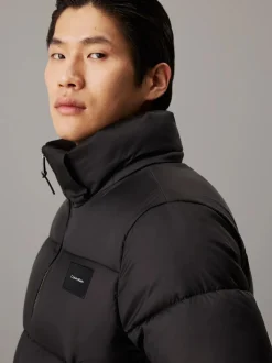 Calvin Klein Menswear Miesten Takki, HOODED QUILT PUFFER Musta