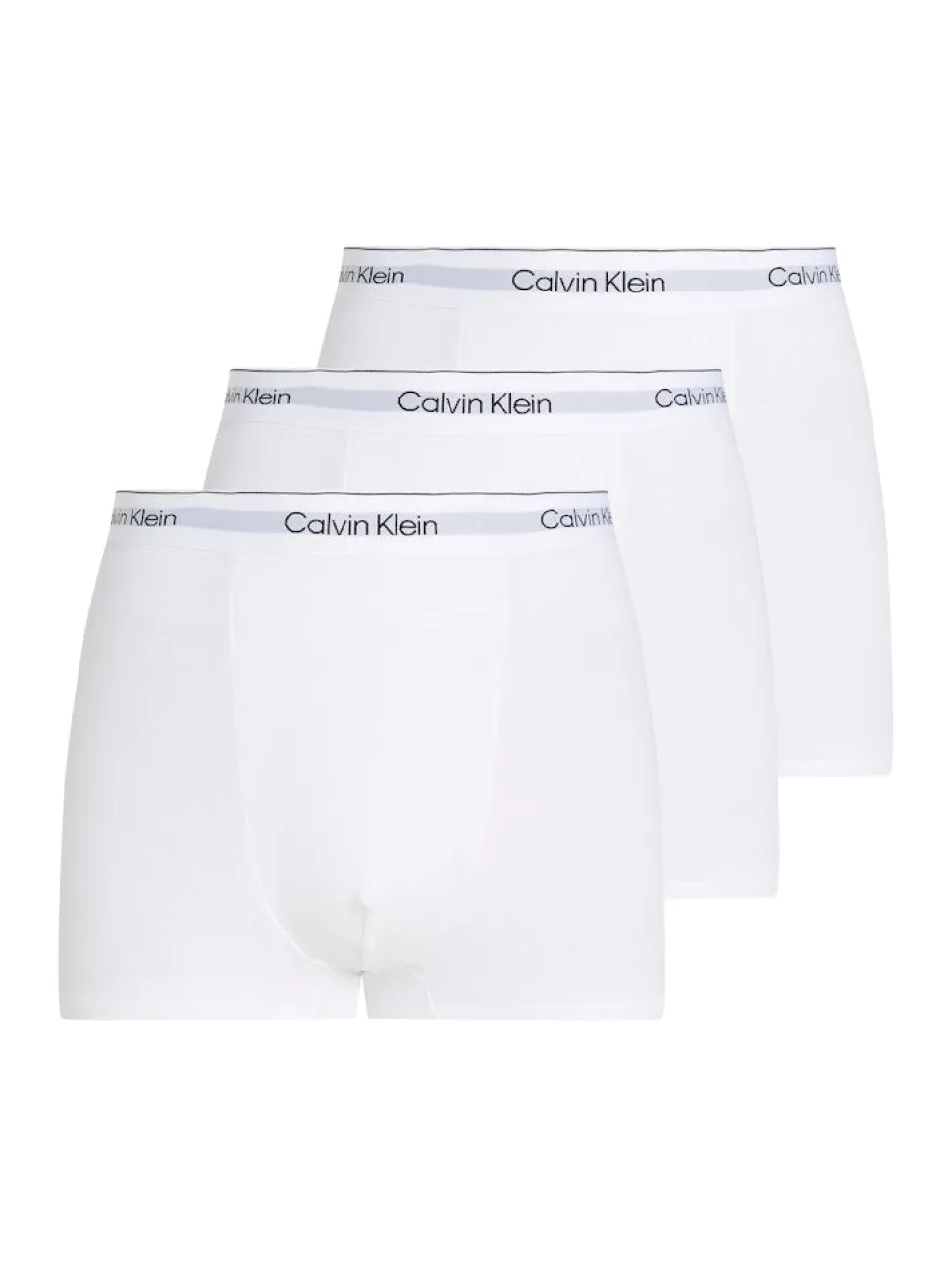 Calvin Klein miesten bokserit, ICON COTTON TRUNK 3PK WHITE Valkoinen