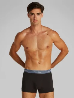 Calvin Klein miesten bokserit, ICON COTTON TRUNK 3PK Musta
