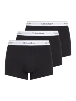 Calvin Klein Miesten Bokserit, TRUNK 3PK NOS Mustavalkoinen