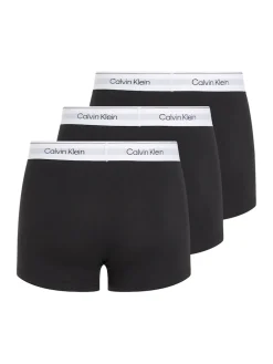 Calvin Klein Miesten Bokserit, TRUNK 3PK NOS Mustavalkoinen