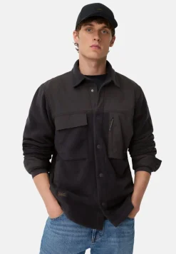 Camel Active miesten paita, CASUAL OVERSHIRT FLEECE Tummansininen