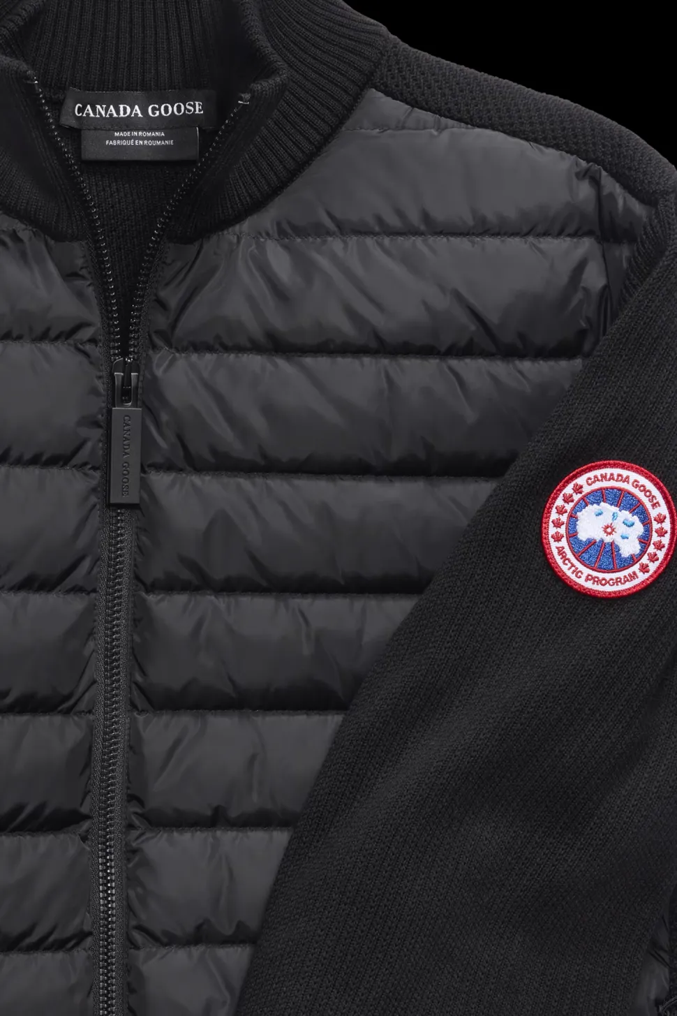 Canada Goose miesten hybriditakki Hybridge Knit Jacket - Classic Disc, musta