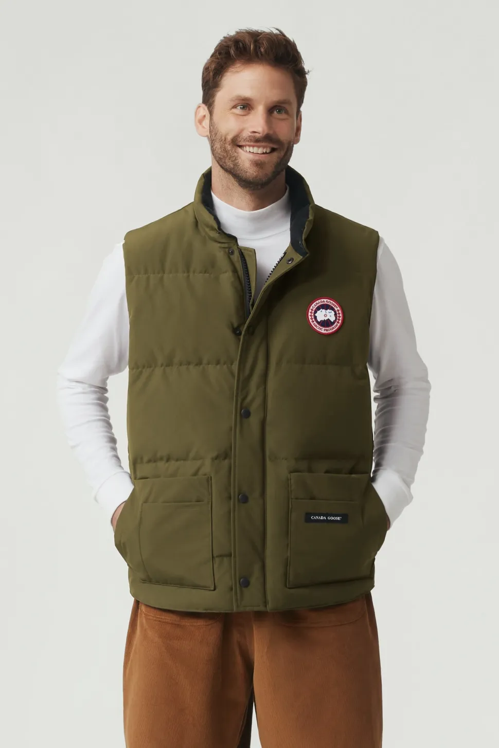 Canada Goose Miesten Liivi, Freestyle Crew Vest Tummanvihreä