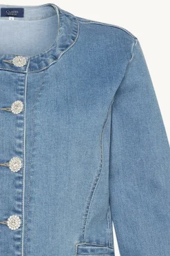 Claire naisten farkkutakki, ELDA DENIM JACKET Indigo