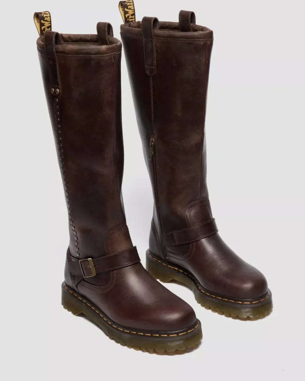 Dr. Martens naisten saappaat, Anistone BKR High Leg Boot Tummanruskea