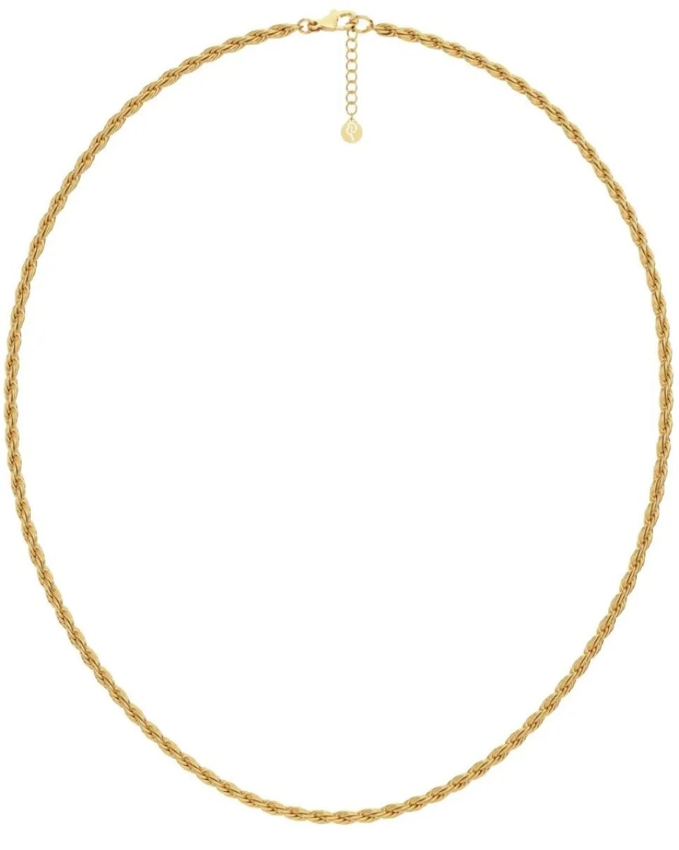 Edblad kaulakoru Rope Chain Necklace Gold, Gold pleated