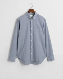 Gant miesten kauluspaita, K POPLIN MICRO GINGHAM SININEN RUUTU
