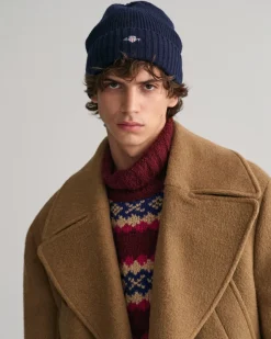 Gant miesten pipo, SHIELD WOOL BEANIE Tummansininen