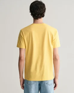 Gant Miesten T-paita, REG SHIELD SS T-SHIRT Keltainen
