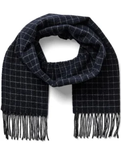 Gino Marcello huivi Checked Scarf, sininen ruutu