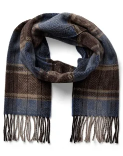 Gino marcello miesten huivi Checked Scarf, ruskea ruutu
