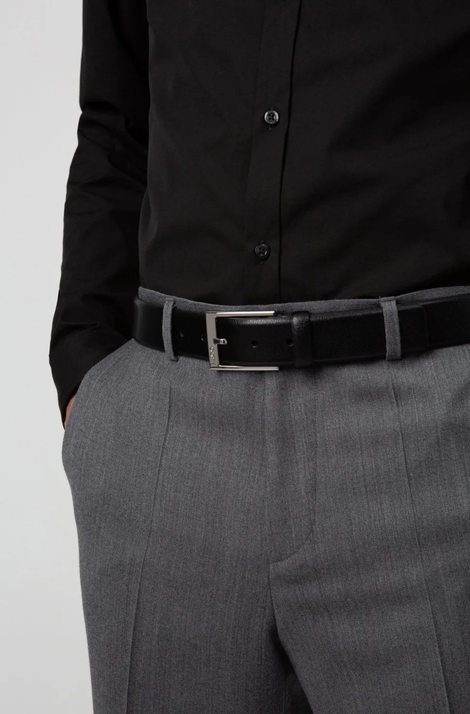 Hugo Boss Miesten Nahkavyö, Gellot Musta