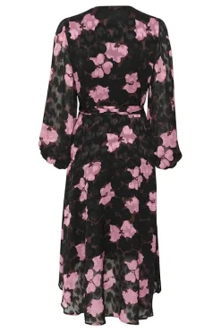 Inwear mekko, BASIRA WRAP DRESS Kashmir Pink Cut Out Flow