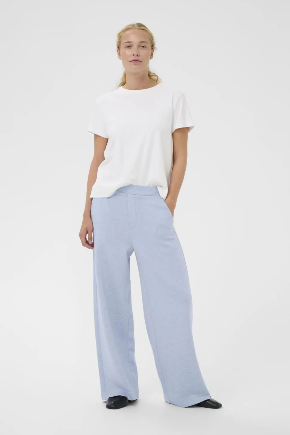 Inwear naisten housut GINCETTEIW MELANGE PANTS, Endless Sky Melange