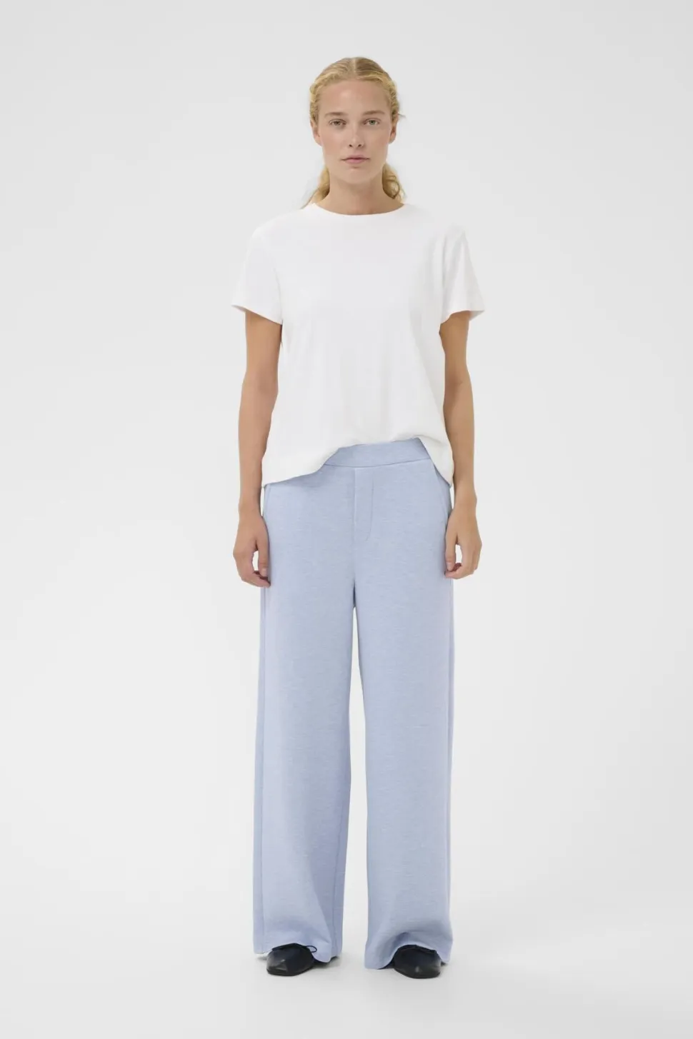 Inwear naisten housut GINCETTEIW MELANGE PANTS, Endless Sky Melange