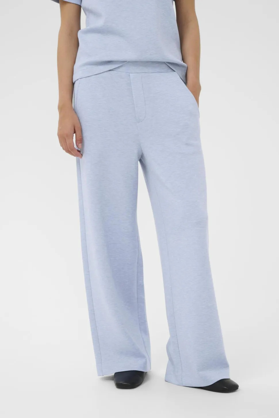 Inwear naisten housut GINCETTEIW MELANGE PANTS, Endless Sky Melange