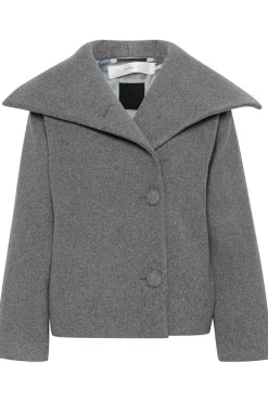 Inwear naisten lyhyt talvitakki, PERRYIW SHORT COAT Granite Melange