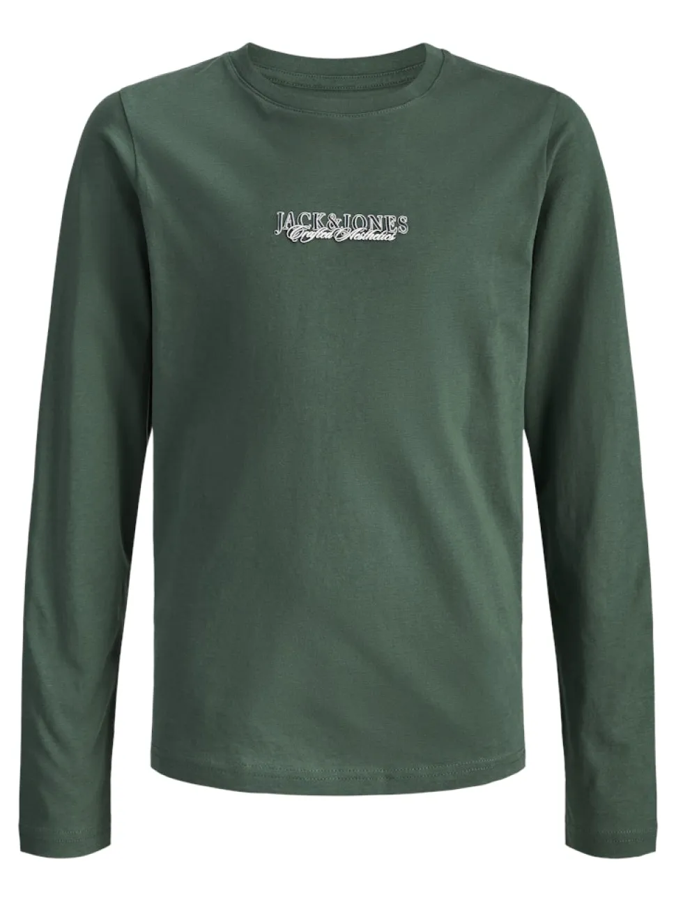 Jack and Jones Junior lasten paita JORBLEECKER MINIMAL TEE LS CREW NECK JNR, vihreä