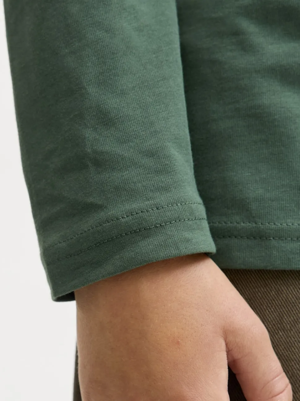 Jack and Jones Junior lasten paita JORBLEECKER MINIMAL TEE LS CREW NECK JNR, vihreä
