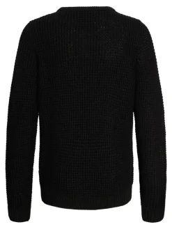 Jack and Jones Junior lasten neulepusero JJGLOBAL KNIT CREW NECK JNR, musta