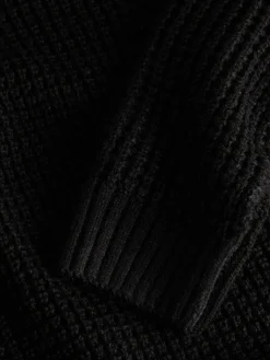 Jack and Jones Junior lasten neulepusero JJGLOBAL KNIT CREW NECK JNR, musta