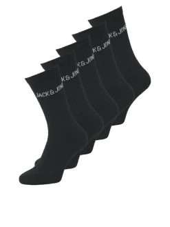 Jack and Jones Junior sukat JACREGEN TENNIS SOCK 5PACK, musta