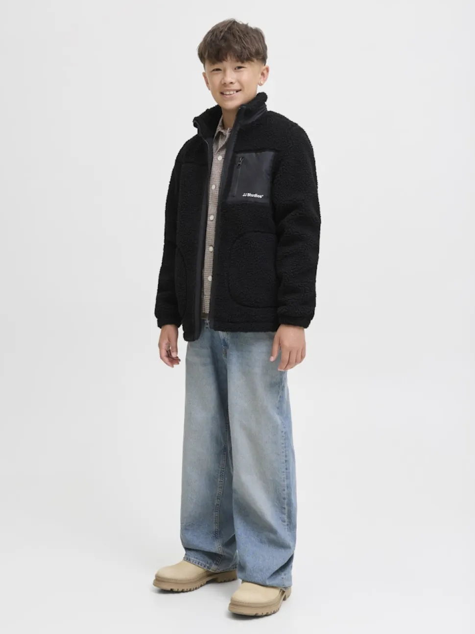 Jack and jones junior teddytakki, JJESOHO TEDDY JACKET JNR Musta
