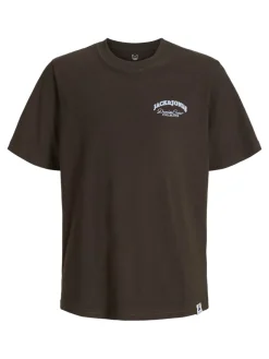 Jack and jones junior t-paita, JJEBRANDES RELAXED TEE SS NOOS JNR Tummanruskea