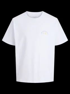 Jack and jones junior t-paita, JORMEADOWS GRAPHIC BACK TEE SS CRE JNR Valkoinen