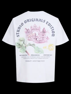 Jack and jones junior t-paita, JORMEADOWS GRAPHIC BACK TEE SS CRE JNR Valkoinen