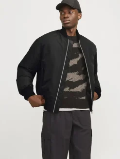 Jack and Jones miesten bombertakki, JCOKINETIC SOFT UTILITY BOMBER LN Black