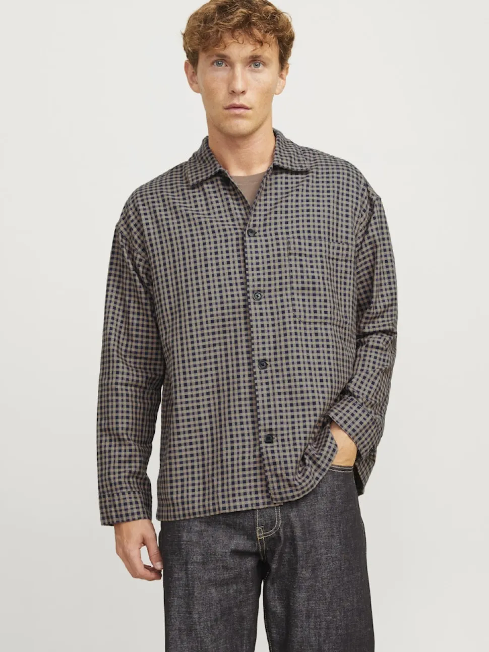 Jack and Jones miesten paita, JPRBLAMADISON L/S OVERSHIRT BF Slate Black