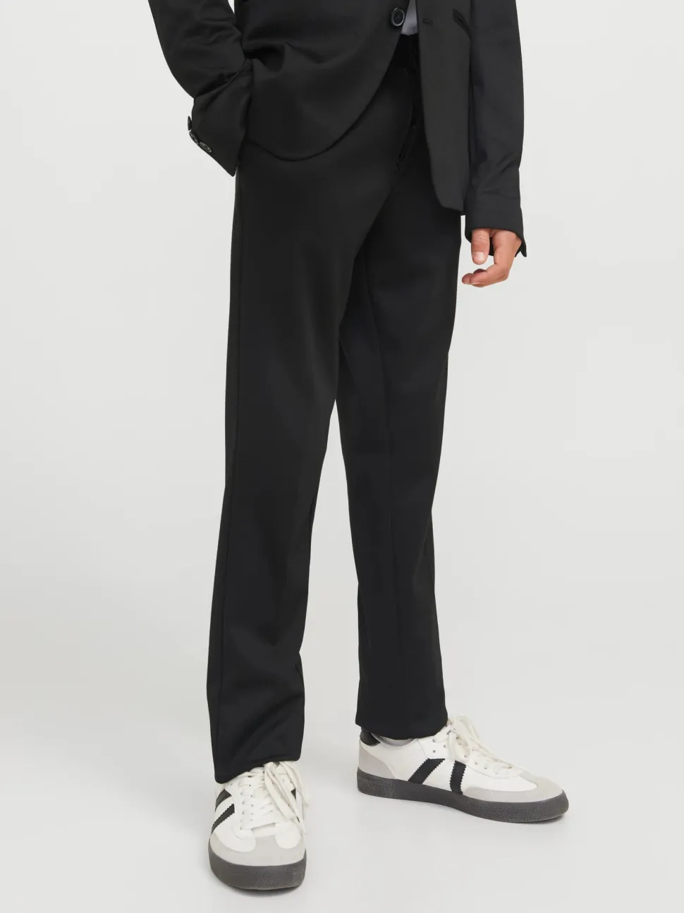 JACK&JONES JUNIOR lasten puvunhousut, JJEJAXON JERSEY TROUSER NOOS JNR Musta