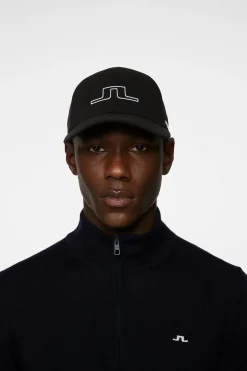 J.Lindeberg miesten lippis, CADEN GOLF CAP Musta