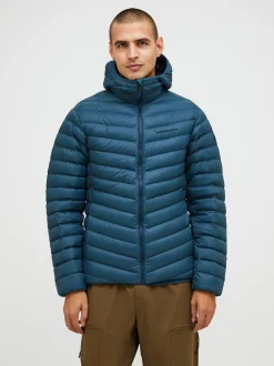 K M FROST DOWN HOOD JACKET PETROOLINSININEN