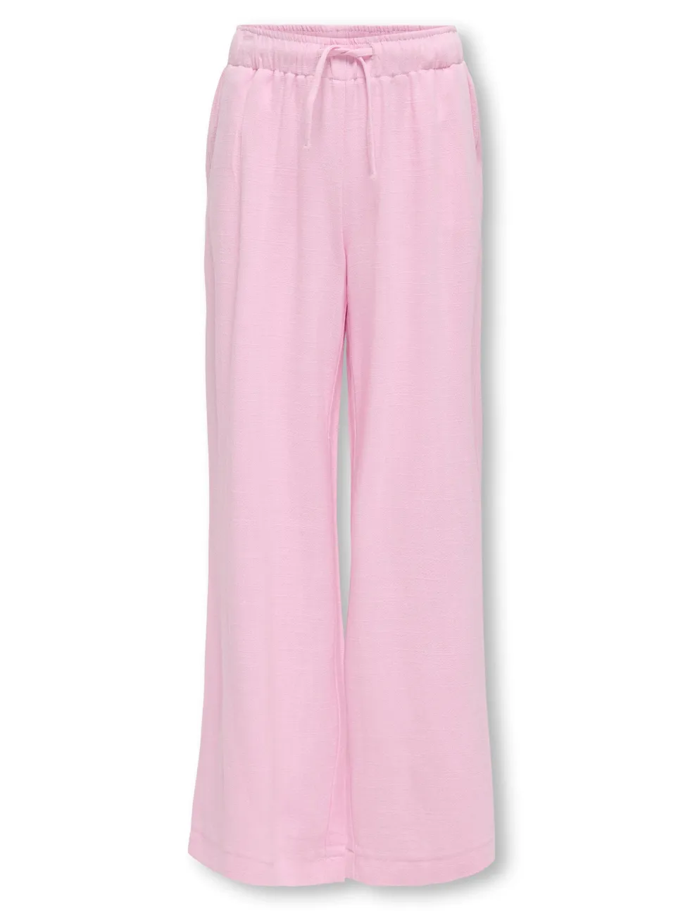 Kids Only lasten housut, KOGSIESTA PULL-UP LINEN BLEND PANT Vaaleanpunainen