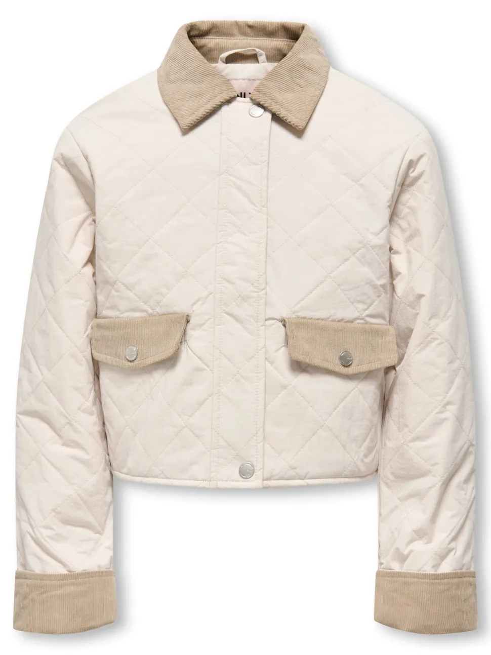 Kids Only lasten välikausitakki Kogrosalina Quilted Mix Jacket, luonnonvalkoinen